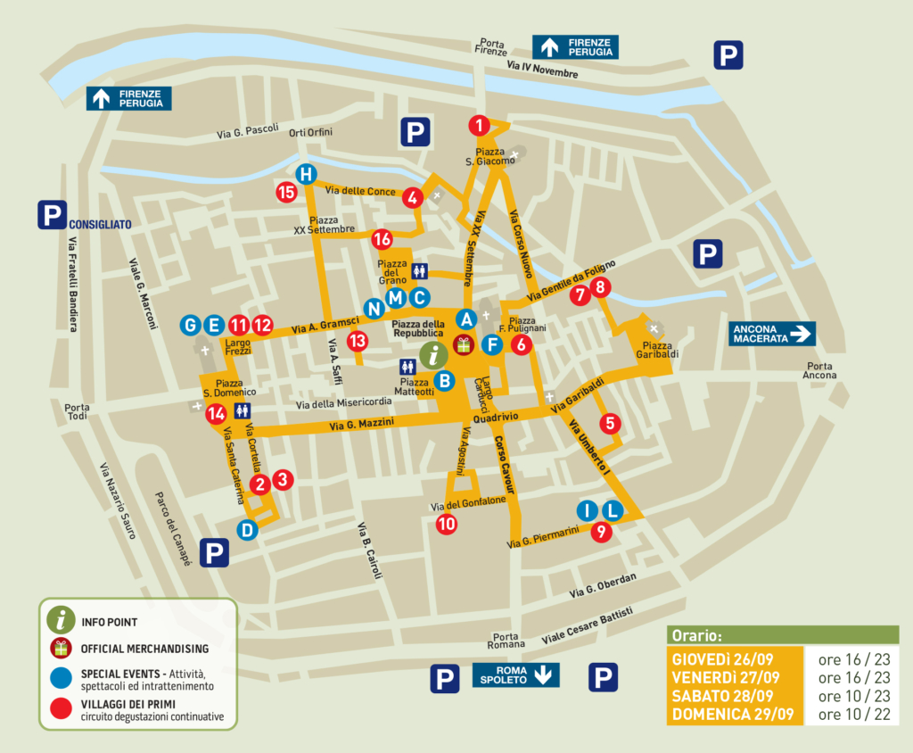 mappa villaggi primi 2019 con orari